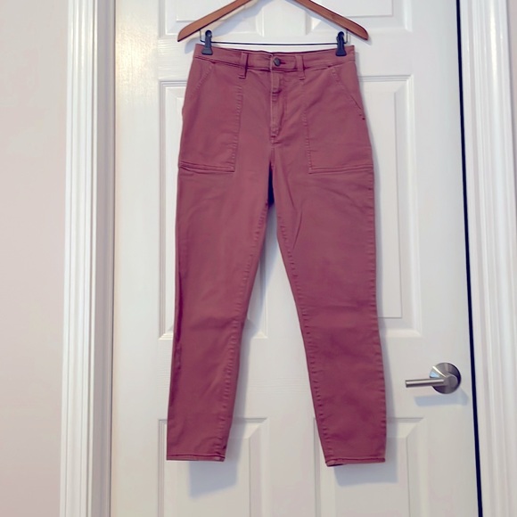 Abercrombie & Fitch Denim - Abercrombie & Fitch rustic red ultra high rise super skinny ankle jeans. 30/10R